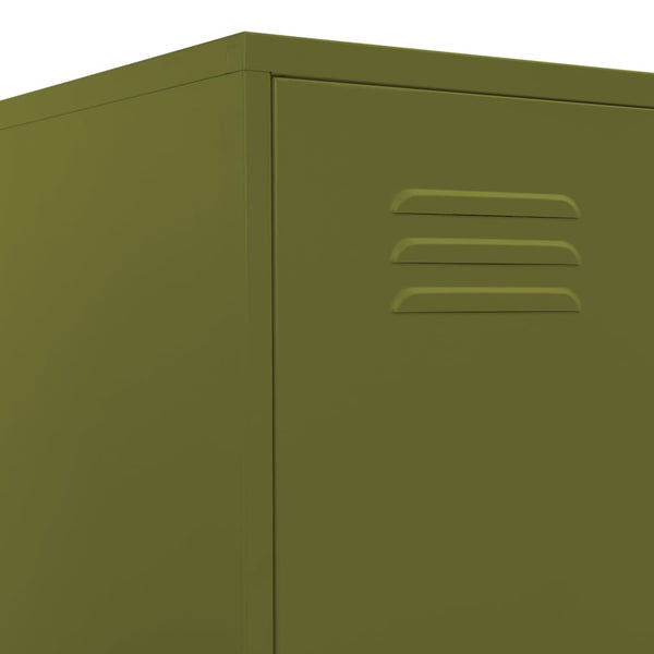 Olivgrüner Schließfachschrank 35x46x180 cm