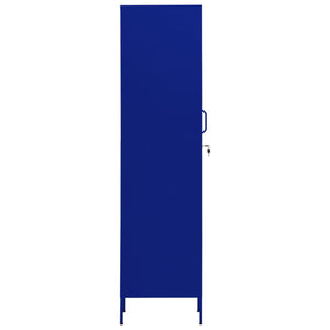 Marineblauer Schließfachschrank Stahl 35x46x180cm