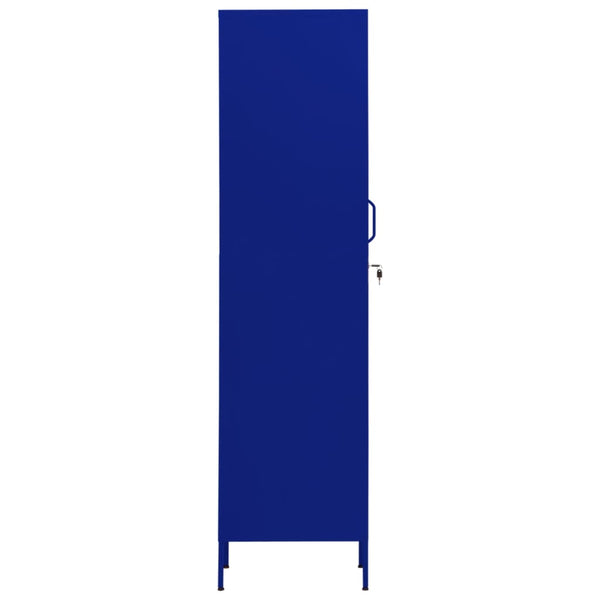 Marineblauer Schließfachschrank Stahl 35x46x180cm