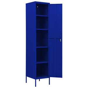 Marineblauer Schließfachschrank Stahl 35x46x180cm