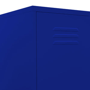 Marineblauer Schließfachschrank Stahl 35x46x180cm