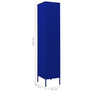 Marineblauer Schließfachschrank Stahl 35x46x180cm