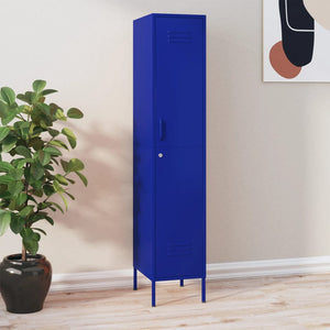 Marineblauer Schließfachschrank Stahl 35x46x180cm