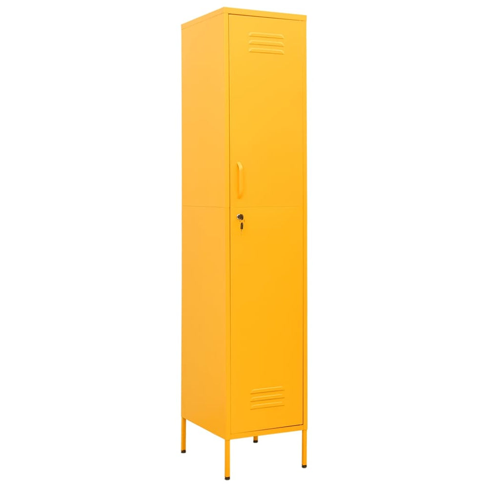 vidaXL Locker Mustard Yellow 35x46x180 cm Steel