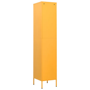 Senfgelber Schließfachschrank, 180 cm