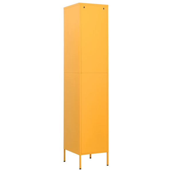 Senfgelber Schließfachschrank, 180 cm