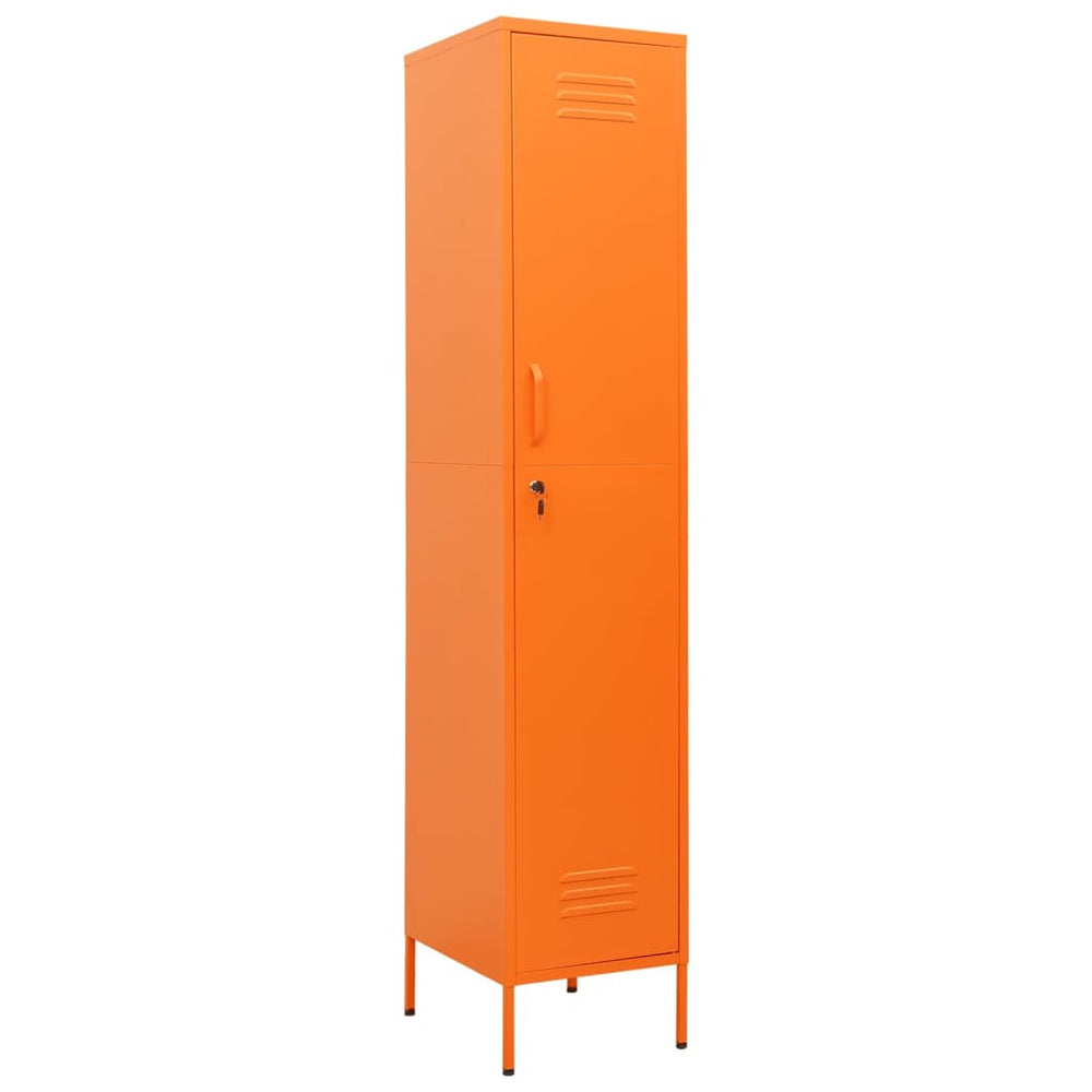 Oranger Schließfachschrank, 35x46x180 cm