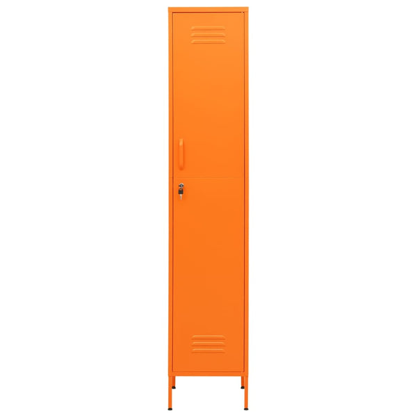 Oranger Schließfachschrank, 35x46x180 cm