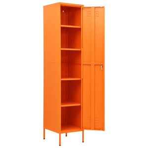 Oranger Schließfachschrank, 35x46x180 cm