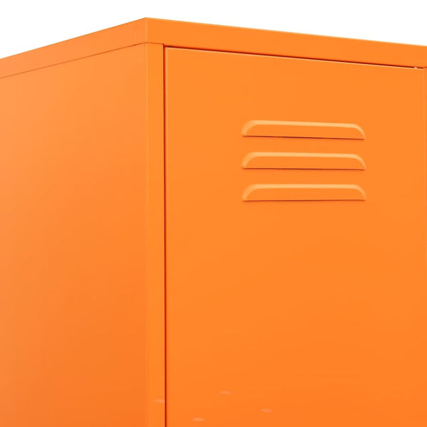 Oranger Schließfachschrank, 35x46x180 cm