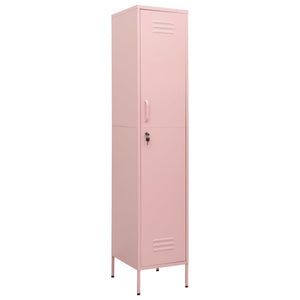 Rosa Schließfachschrank aus Stahl, 180 cm