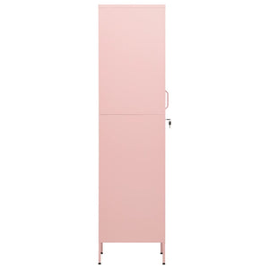 Rosa Schließfachschrank aus Stahl, 180 cm