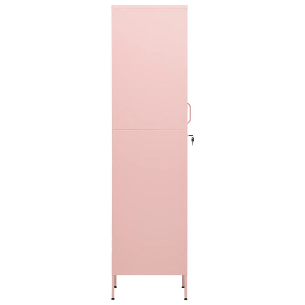 Rosa Schließfachschrank aus Stahl, 180 cm