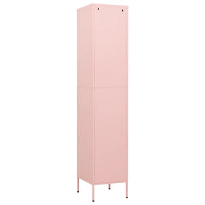 Rosa Schließfachschrank aus Stahl, 180 cm