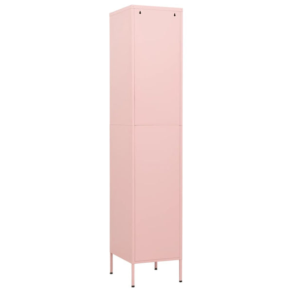 Rosa Schließfachschrank aus Stahl, 180 cm