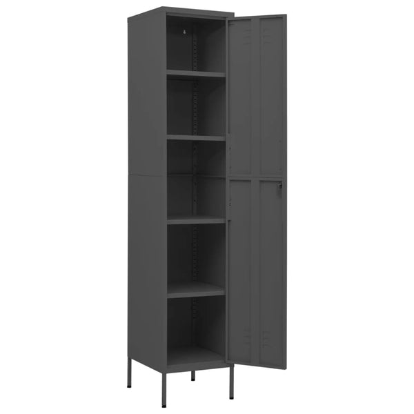 Anthrazit Schließfachschrank 35x46x180 cm