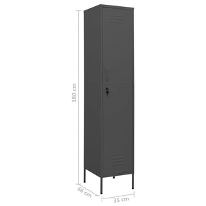 Anthrazit Schließfachschrank 35x46x180 cm