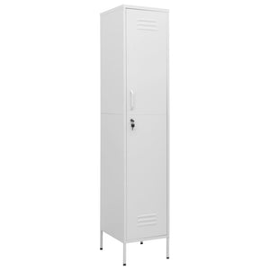 Weißer Schließfachschrank aus Stahl, 180 cm