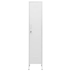 Weißer Schließfachschrank aus Stahl, 180 cm