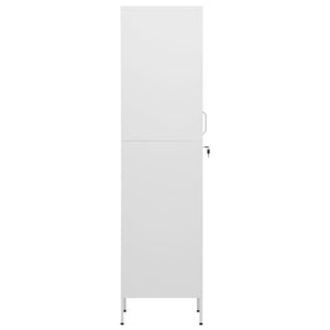 Weißer Schließfachschrank aus Stahl, 180 cm