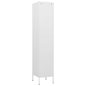 Weißer Schließfachschrank aus Stahl, 180 cm
