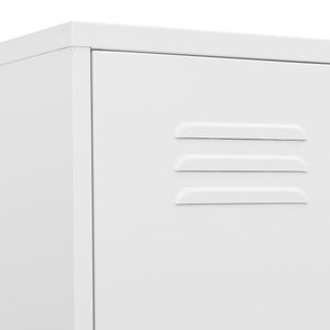 Weißer Schließfachschrank aus Stahl, 180 cm