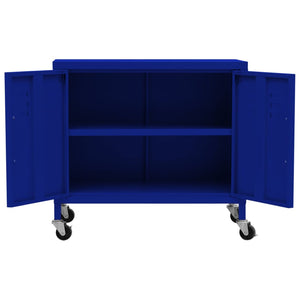 Marineblauer Lagerschrank aus Stahl