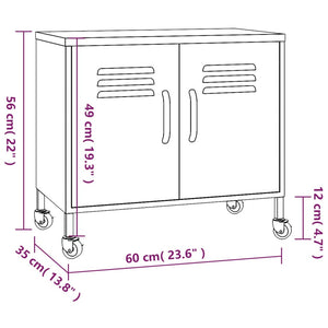 Marineblauer Lagerschrank aus Stahl