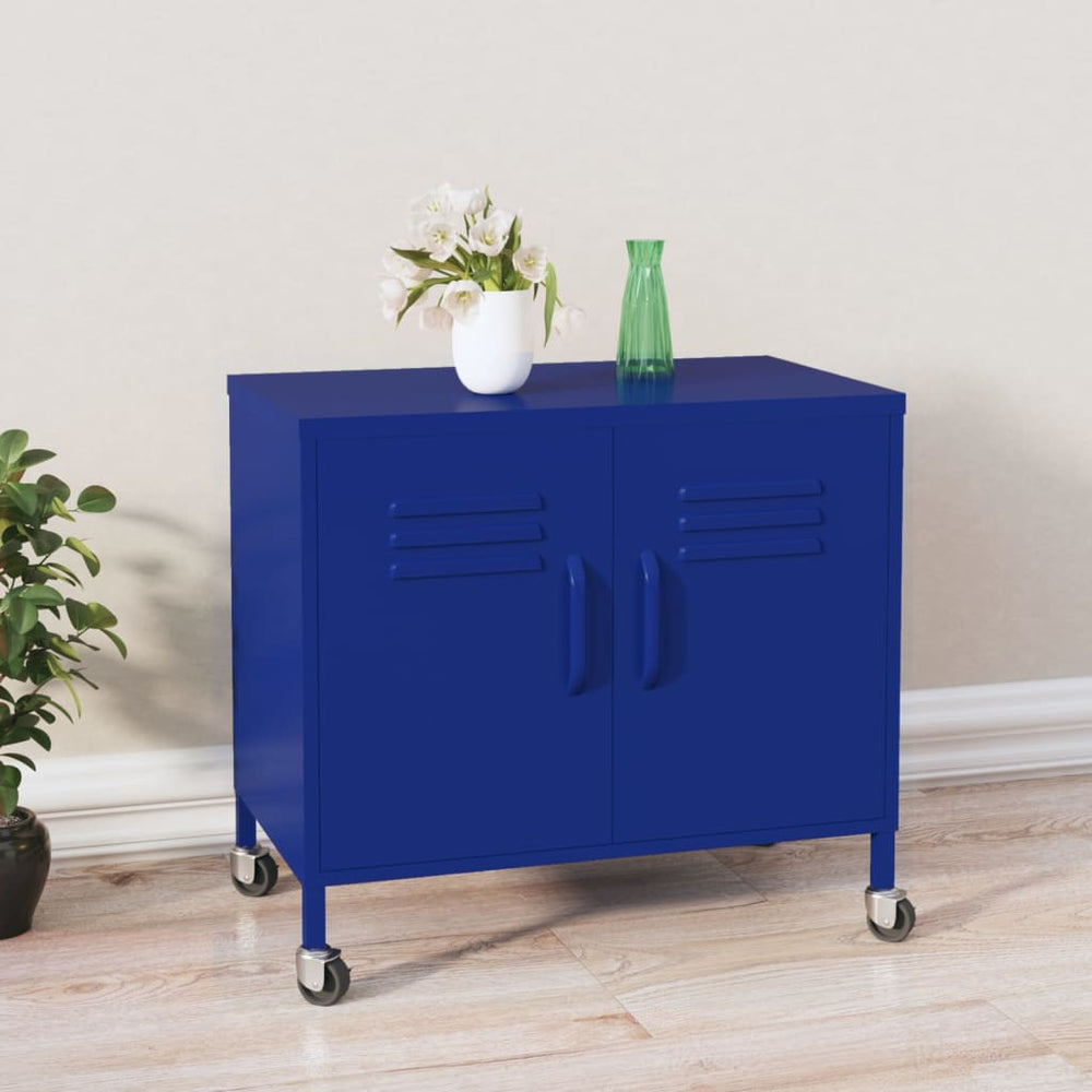 Marineblauer Lagerschrank aus Stahl