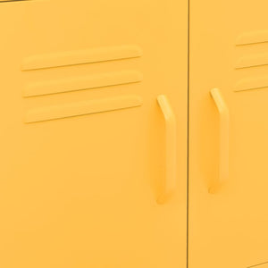 vidaXL Armoire de rangement jaune moutarde 60x35x56 cm acier