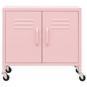 vidaXL Armoire de rangement rose 60x35x56 cm Acier