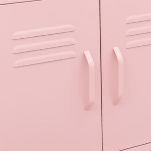 vidaXL Armoire de rangement rose 60x35x56 cm Acier