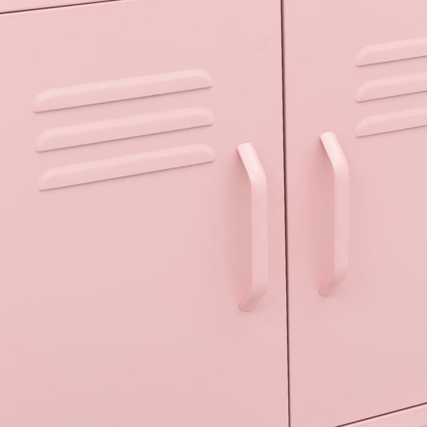 vidaXL Armoire de rangement rose 60x35x56 cm Acier