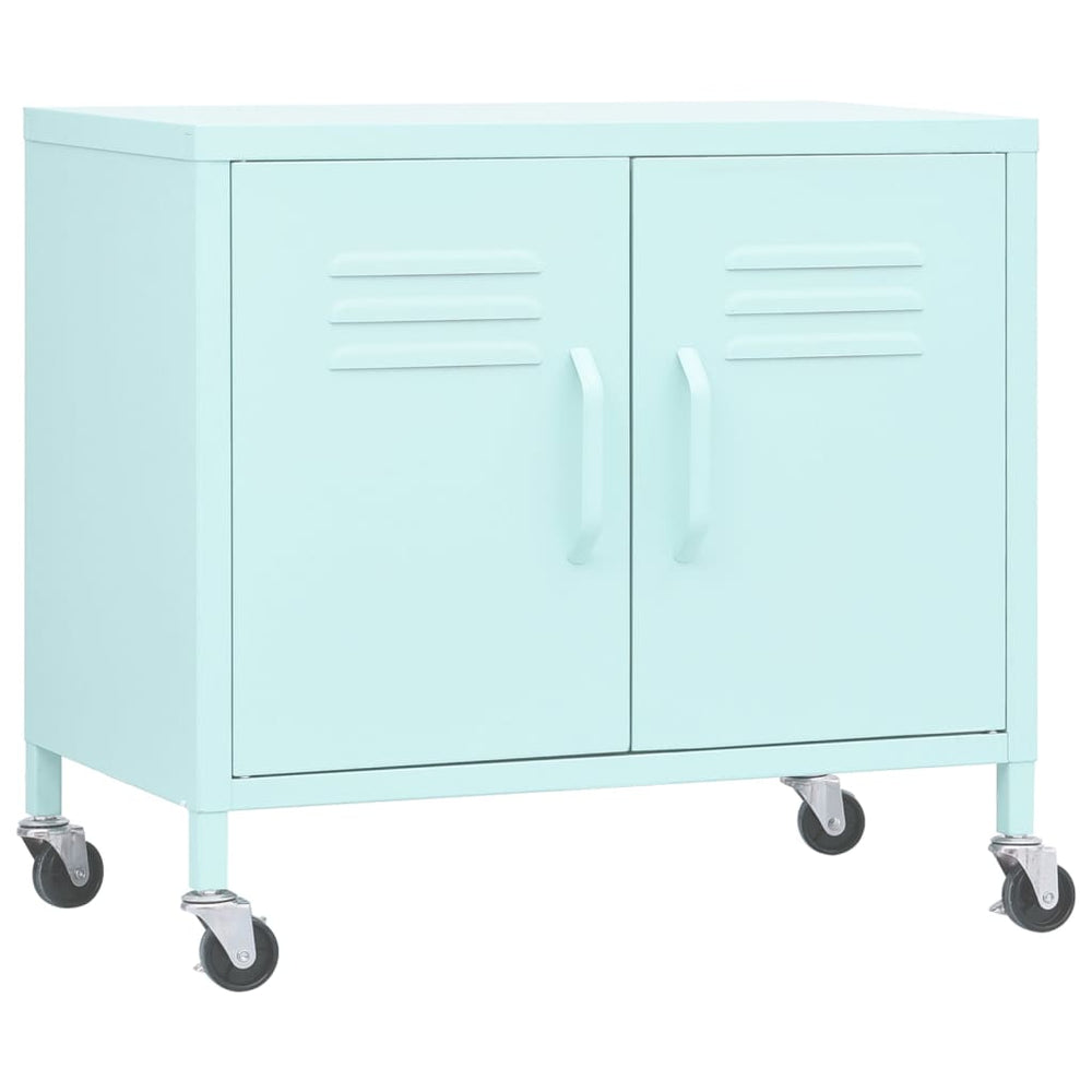 Mintgrüner Lagerschrank Stahl 60cm