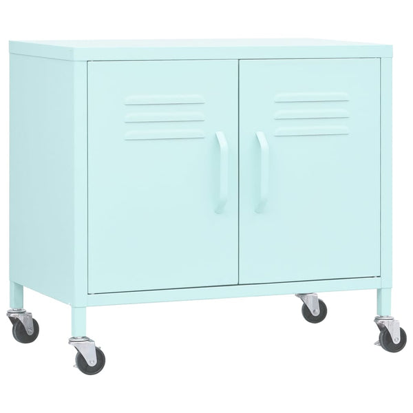 Mintgrüner Lagerschrank Stahl 60cm