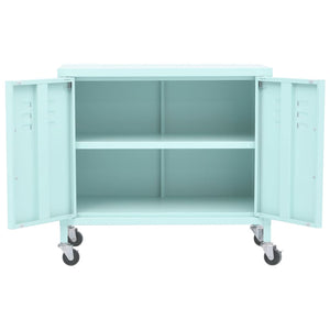 Mintgrüner Lagerschrank Stahl 60cm