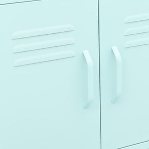 Mintgrüner Lagerschrank Stahl 60cm