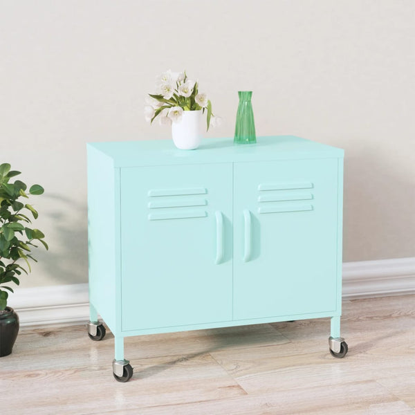 Mintgrüner Lagerschrank Stahl 60cm