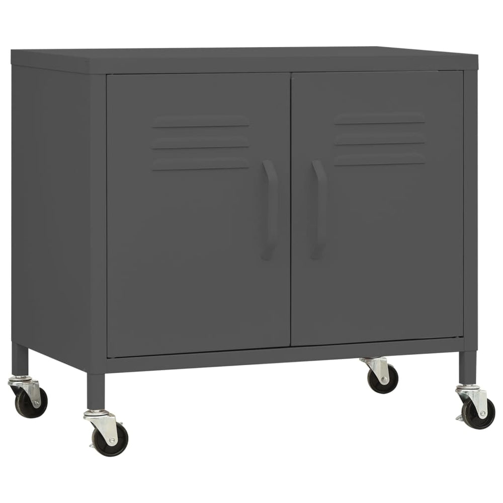vidaXL Armoire de rangement anthracite 60x35x56 cm Acier