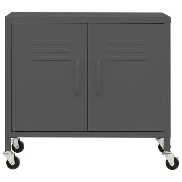 vidaXL Armoire de rangement anthracite 60x35x56 cm Acier