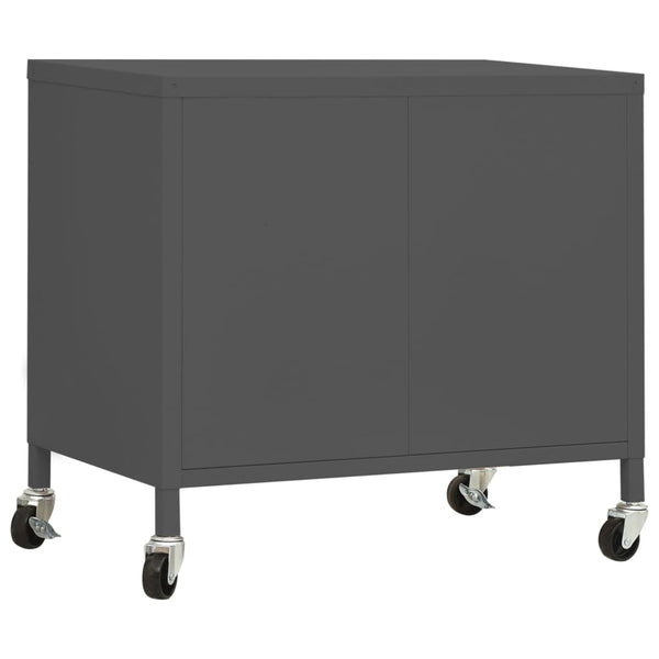 vidaXL Armoire de rangement anthracite 60x35x56 cm Acier
