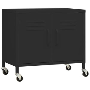 Lagerschrank Stahl Schwarz 60cm