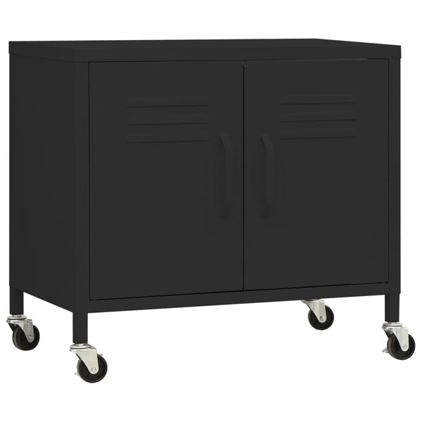 Lagerschrank Stahl Schwarz 60cm