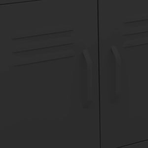 Lagerschrank Stahl Schwarz 60cm