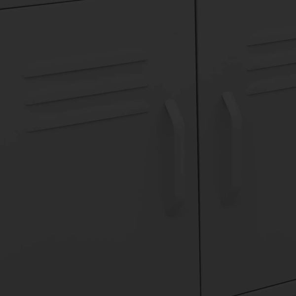 Lagerschrank Stahl Schwarz 60cm