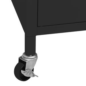 Lagerschrank Stahl Schwarz 60cm