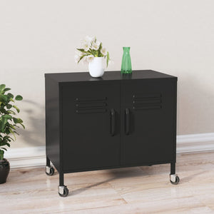 Lagerschrank Stahl Schwarz 60cm