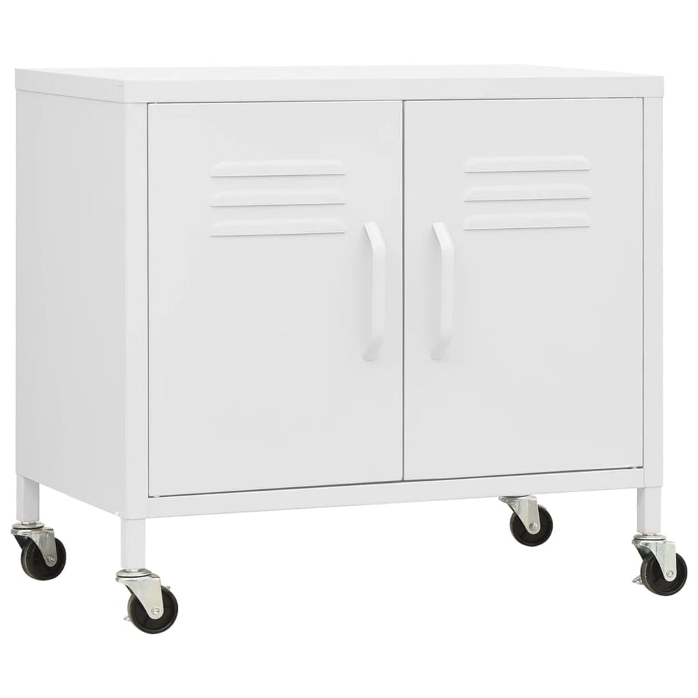 Weißer Lagerschrank aus Stahl, 60 cm