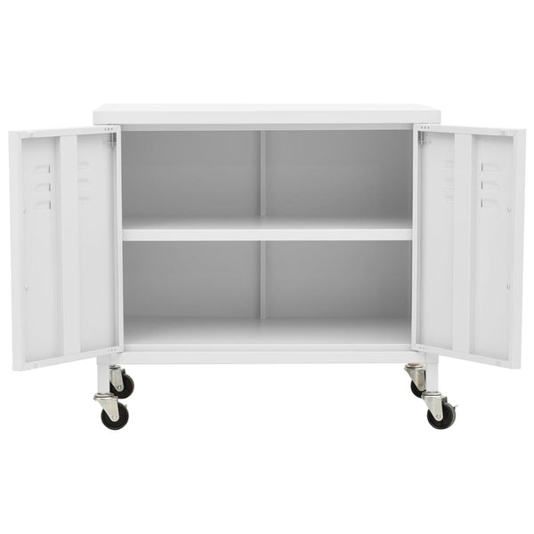 vidaXL Armoire de rangement blanc 60x35x56 cm acier
