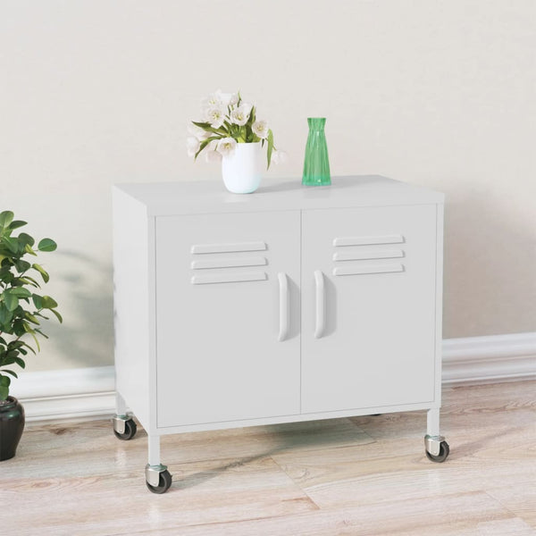 vidaXL Armoire de rangement blanc 60x35x56 cm acier